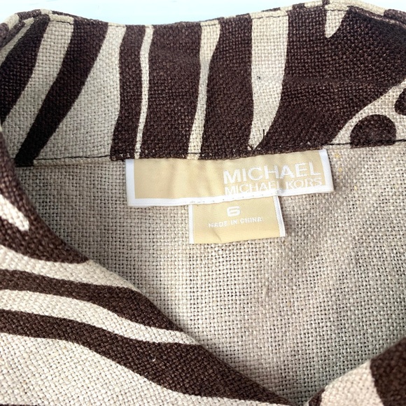 MICHAEL Michael Kors Linen Crop‎ Jacket - Picture 6 of 8